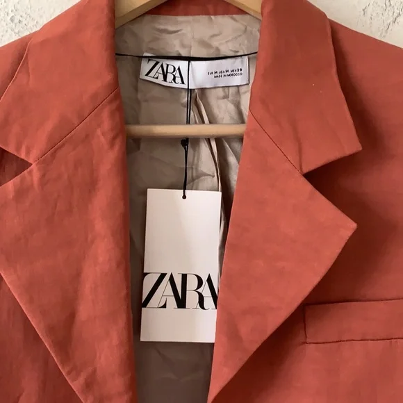 Zara Women's Rust Blazer - Picture 6 of 12